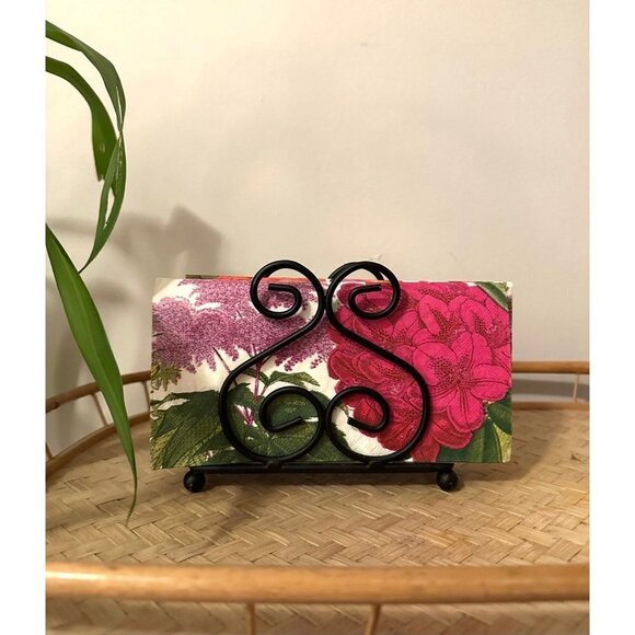 Home Basics Scroll Collection Black Steel Napkin Holder - Picture 2 of 7